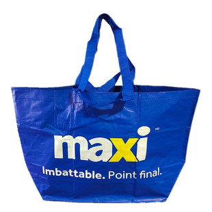 Double-Sided Coated Double-Handheld Boat-Shaped Pp Woven Bag Large-Capacity Snakeskin Shopping Bag Customization