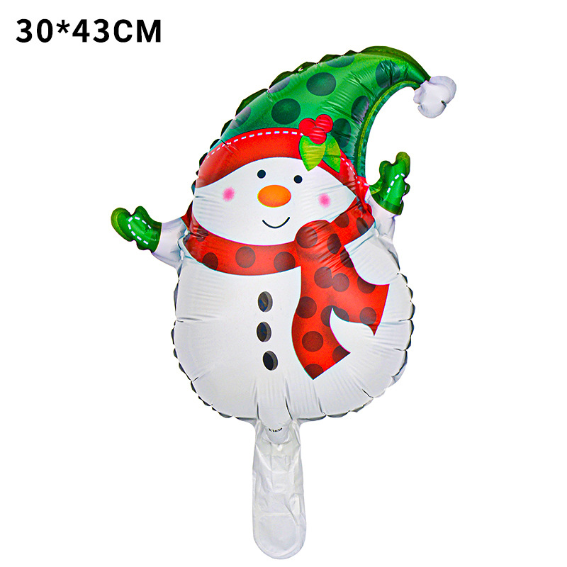 Mini dibujos animados Navidad globo de forma especial decoración de fiesta de Navidad dibujos animados Navidad película de aluminio globo suministros de empuje