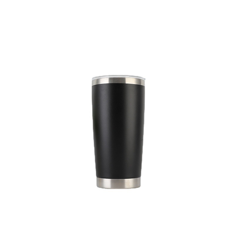 Hochwertiger, pulverbeschichteter 20-Unzen-Becher aus Edelstahl 304 mit doppelwandiger Isolierung, ideal für unterwegs im Auto._voghion.com