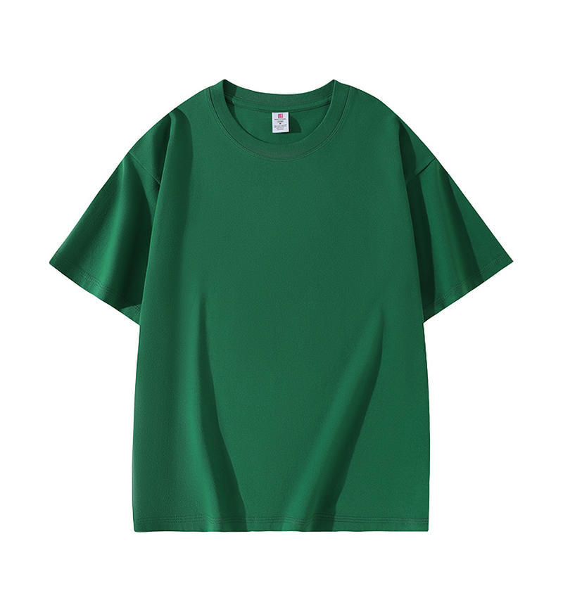 220g de peso pesado, ropa de trabajo de grupo sin deformación, camisa cultural, camisa publicitaria, camiseta personalizada de algodón de manga corta, logotipo impreso