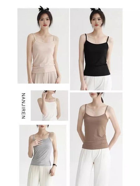 Summer thin sexy base black tank top