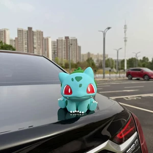 Bulbasaur avtomobil bəzəyi, şirin oturan fiqur, avtomobil arxa oturacaq fiquru, panel oyuncaq bəzəyi
