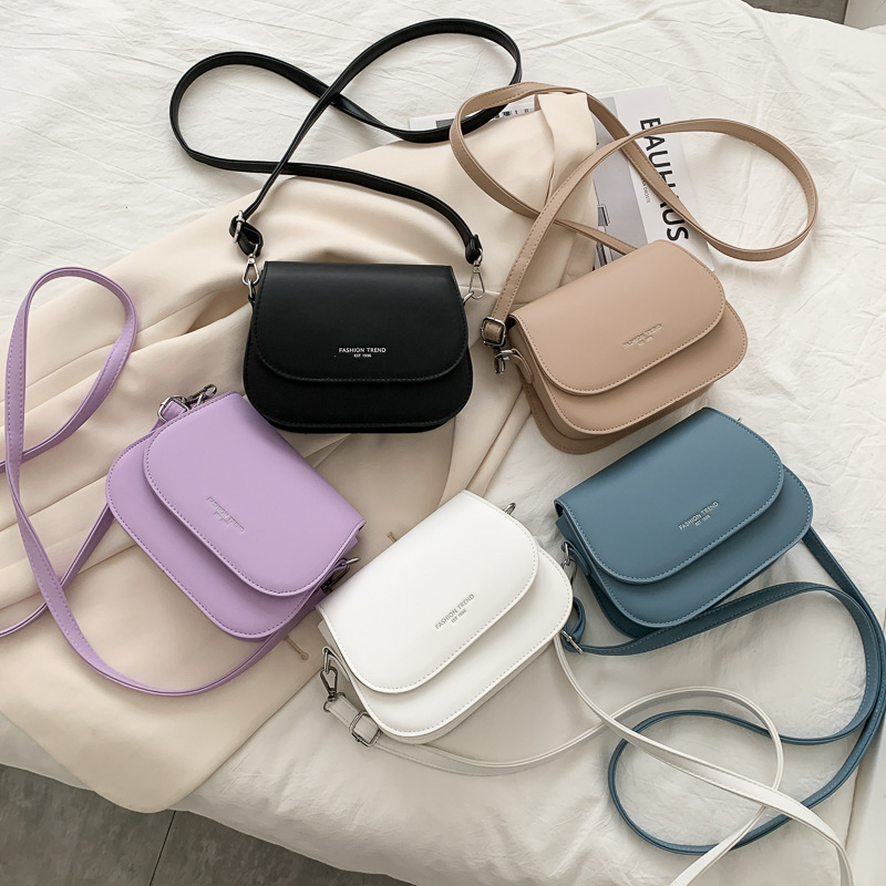 Candy Color Autumn and Winter New All-match Shoulder Bag Fashionable Small Fresh High-value Saddle Bag Commuter Crossbody Women's Bag