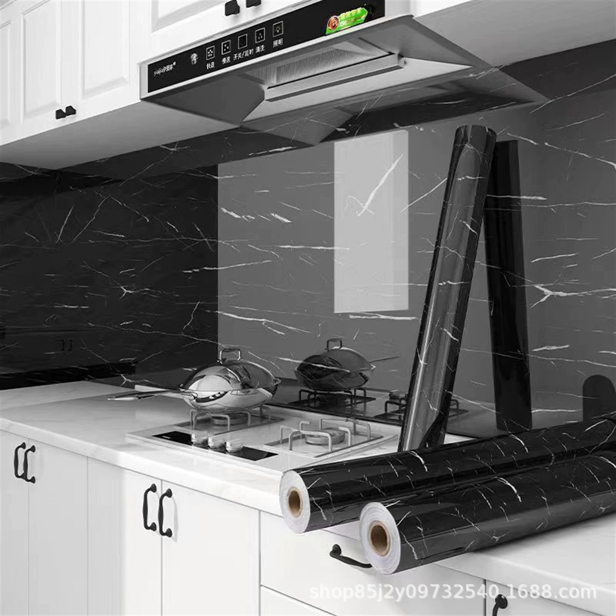 Самоклеящаяся ПВХ-обои, водостойкие 3D рисунки: мультфильм и мрамор, ширина 60 см, без клеевого следа