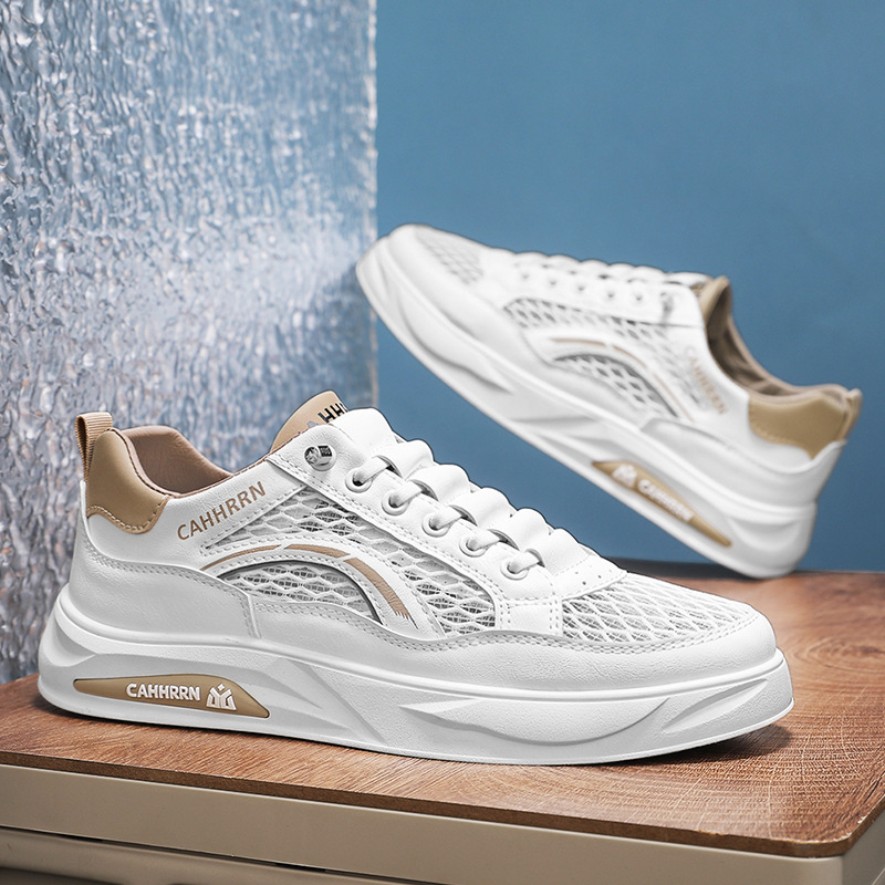 Los zapatos de hombre se pueden usar en todas las estaciones, escote bajo, transpirable, casual, plano a juego, moda para hombres, zapatillas de deporte diarias cómodas y versátiles