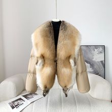 海宁皮草外套女狐狸毛鹅绒羽绒服2024新款炸街流行爆款显瘦冬大衣