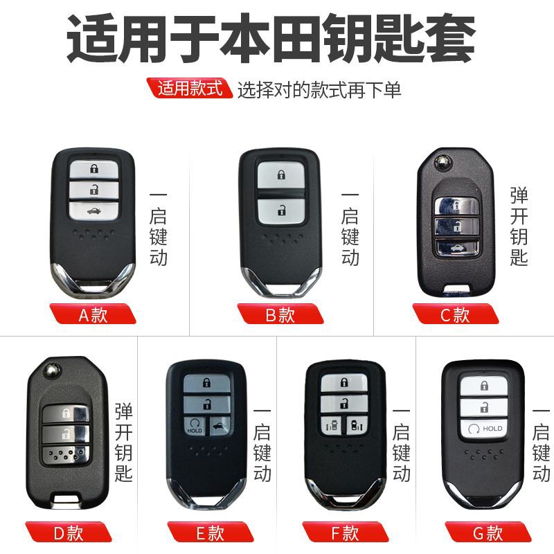 适用于本田奥德赛钥匙套缤智XRV思铂睿CRV艾力绅思域汽车钥匙扣包