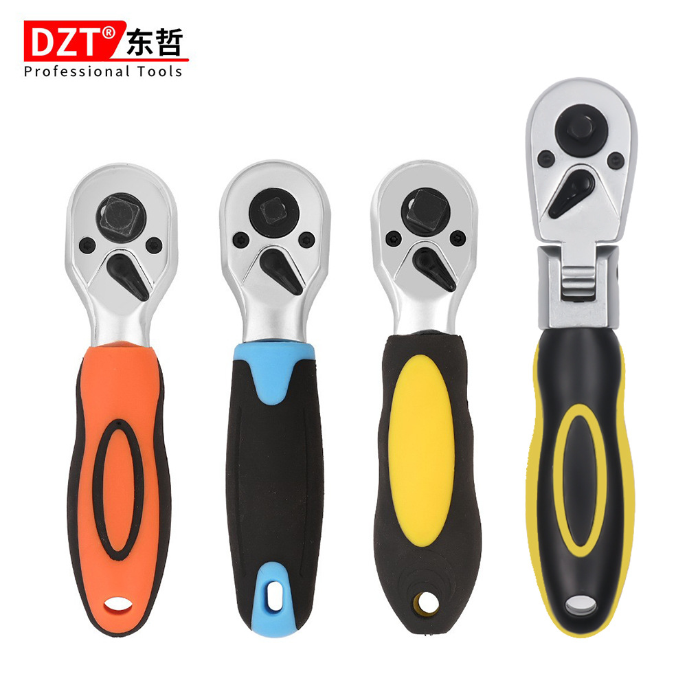 高硬度72齿迷你双头直柄棘轮扳手省力2合一3合一扳手H柄工厂直销