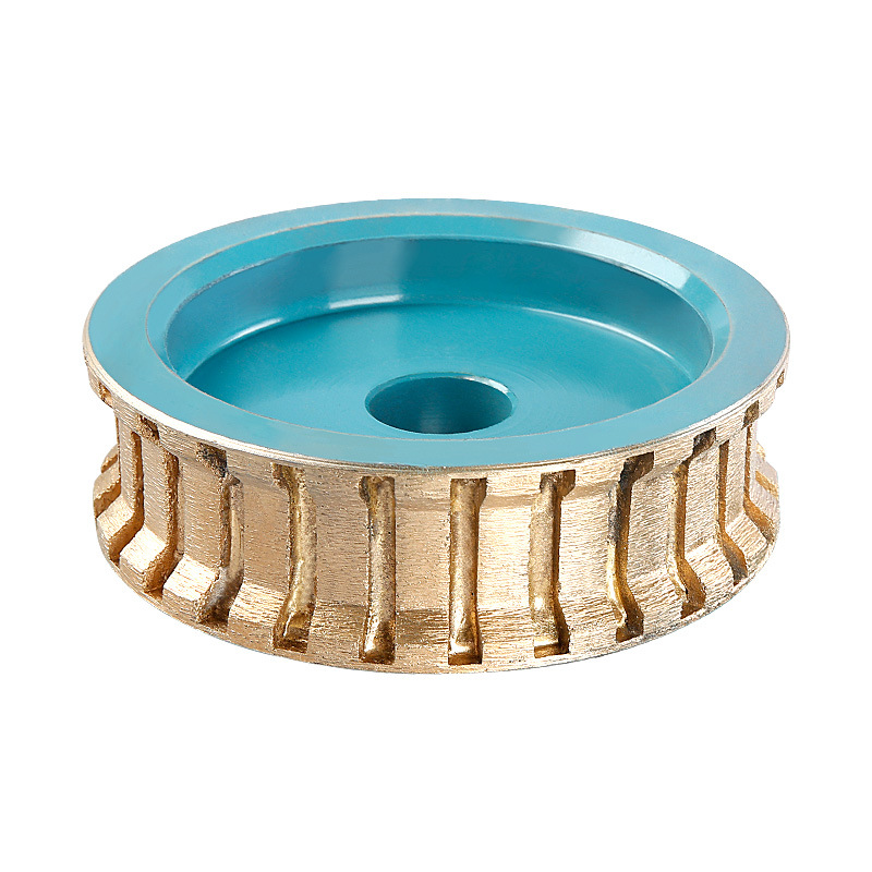 Diamante sinterizado borde muela 150 diámetro granito línea rueda molienda rueda doble herramienta de molienda de borde invertido de 45 grados ángulo cabeza de molienda