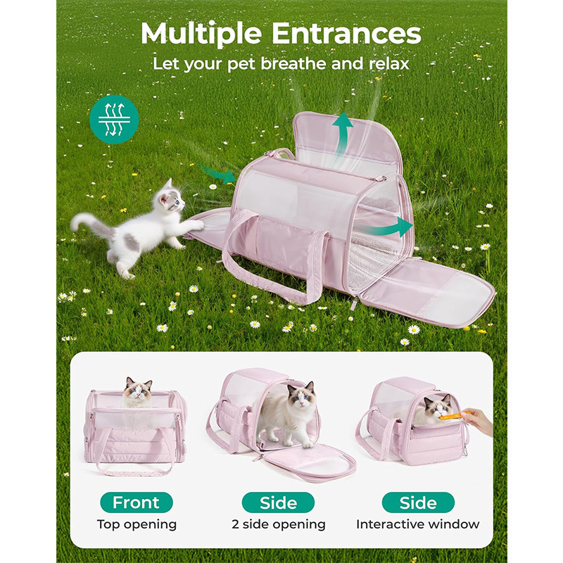 Nueva bolsa de mascotas, jaula de gato retráctil, bolsa de mano para gatos y perros, bolsa de mascotas portátil y transpirable, espacio grande para gatos