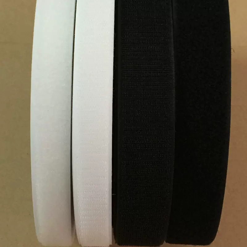 魔术贴粘扣带定制广州厂家定做子母双面尼龙黑白色无胶魔术贴批发