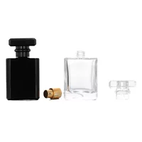 В наличии B034-50ml Бутылки с Т-образной крышкой/флаконы для духов/прозрачные стеклянные бутылки/пустые бутылки с распылителем/квадратные бутылки