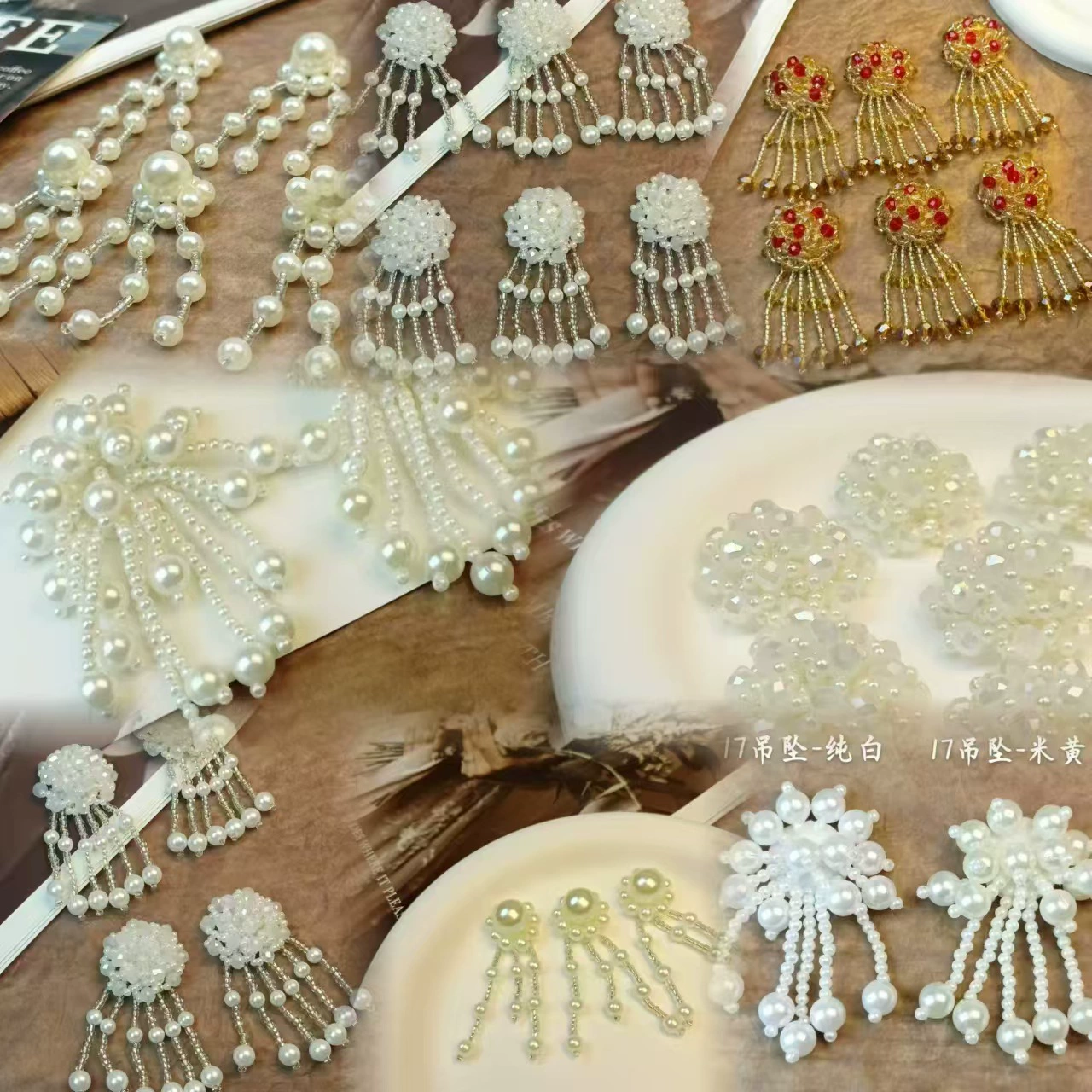 Бисерная тканевая аппликация, хрустальный кулон, бахрома, полуфабрикат для украшения свадебных туфель, аксессуары для одежды, свадебные аксессуары, одежда