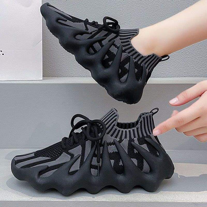 450Yeezy Coconut Shoes New Style Couple Casual Sports Shoes Fly-Knit Shoes Thin Breathable Mesh Shoes Soft Sole Soft Surface