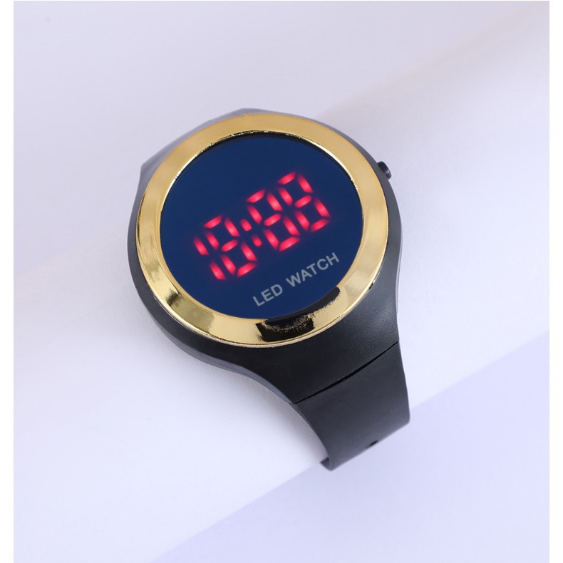 Reloj LED estudiante de moda de comercio exterior digital luminoso redondo pantalla grande estudiante reloj electrónico reloj deportivo impermeable