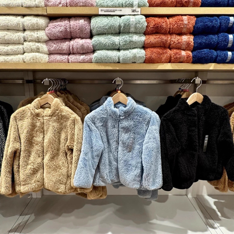 Evergreen Main Product Live-Streamed Children's Clothing Boys and Girls Coral Fleece Long Fleece Polar Fleece Stand-Up Collar Jacket Coat 449887