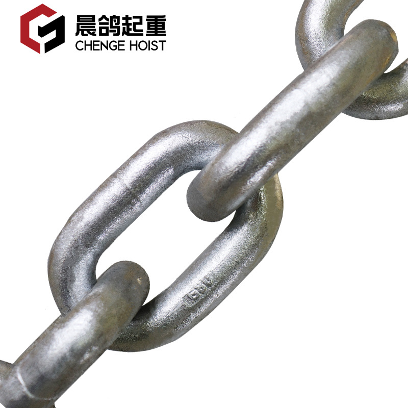 厂家批发舱盖镀锌链条26*78mm码头港口船用无档锚链起重吊装链条