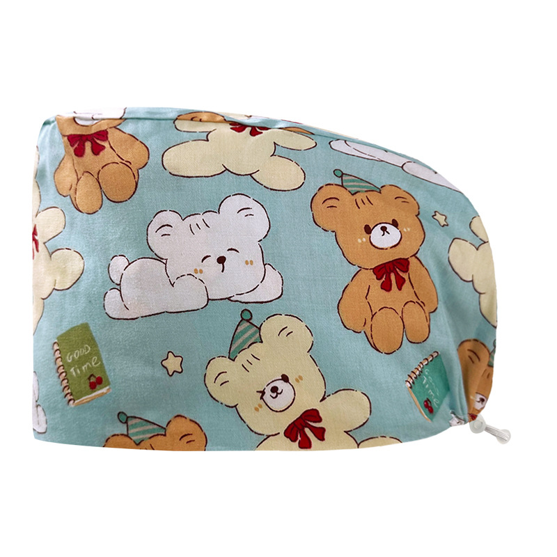 Gorro quirúrgico femenino puro algodón quirófano tapa especial enfermera pequeña flor tapa Estomatólogo tapa de trabajo dental atención médica