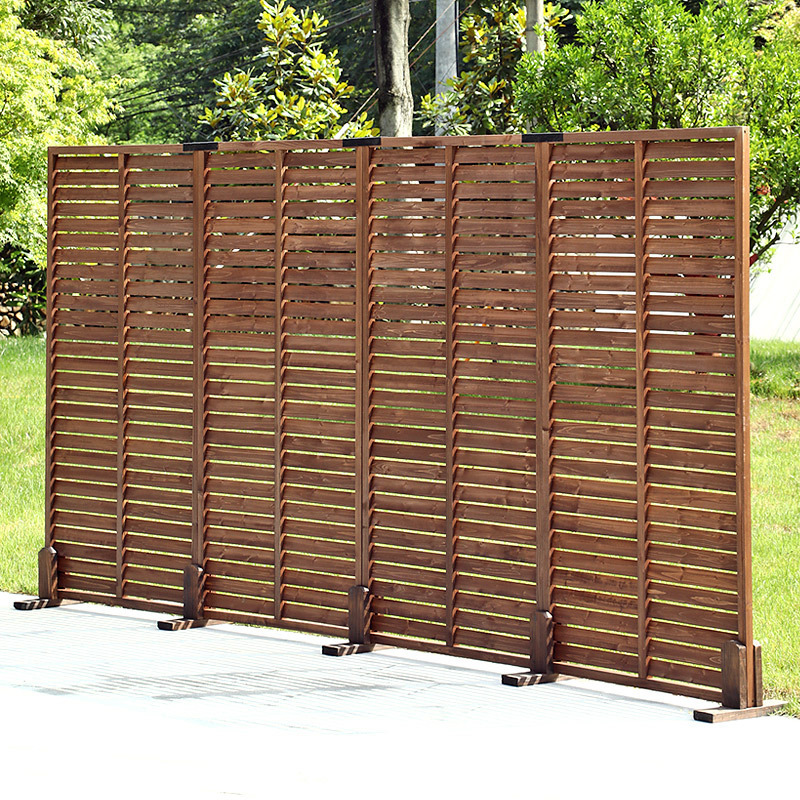 Anticorrosive Wood Fence Courtyard Fence Outdoor Garden Outdoor Grid Guardrail Indoor Restaurant Partition Screen
