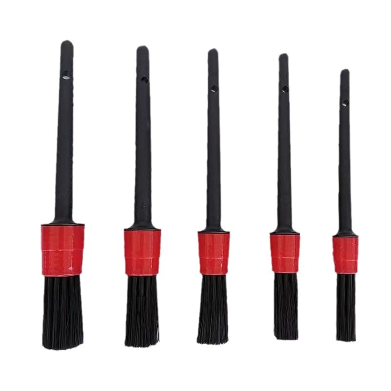 Cepillo de limpieza para lavado de autos, el más vendido de Amazon, juego de 35 piezas, cepillo para taladro eléctrico, juego de limpieza con cerdas, mango de madera, cepillo de detalle con cabeza redonda image 6