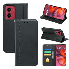 适用摩托罗拉Moto G67 手机壳翻盖仿皮纹强磁g55支架皮套Edge 70