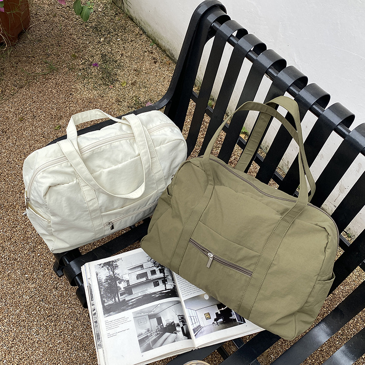 Sanze women's with large capacity and simple tote bags, lightweight nylon travel bag, niche shoulder strap bag_voghion.com