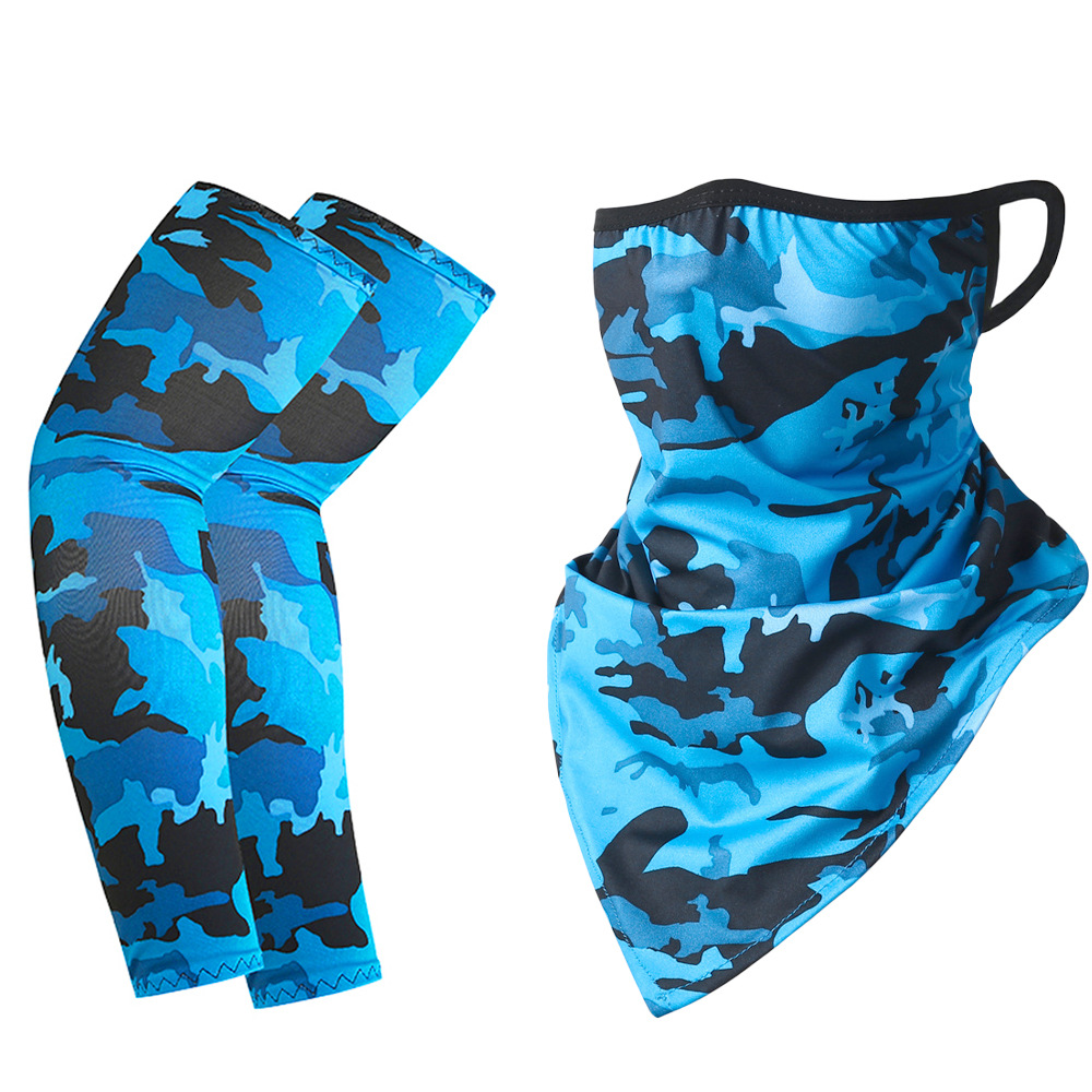 38+삼각 스카프 카무플라주 사파이어 블루