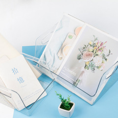 Simple DIY Acrylic Transparent Student Book Storage Box Office Desk Shelf Drawer Style Storage Frame