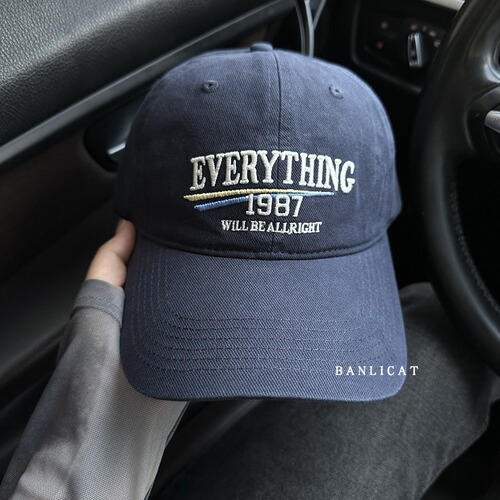 New American retro washed cotton embroidered letter baseball hat for men and women with wide brim and face-shaped small peaked cap