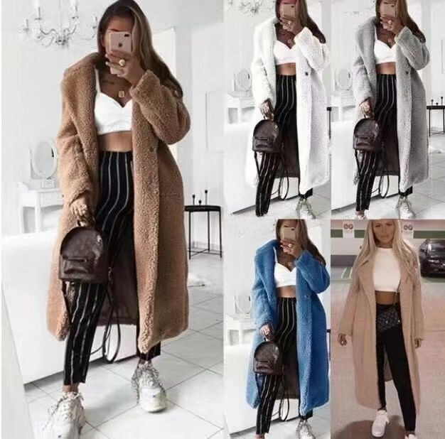 Jin Han 2024 Autumn And Winter New European And American Cross-border Woolen Coat Ebaywish Lamb Woolen Cloth Ins_voghion.com