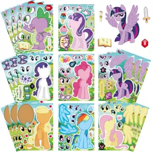 8 Pieces of My Little Pony Friendship Magic Children's Cartoon Cute Cartoon Educational Interactive Puzzle Stickers Unicorn