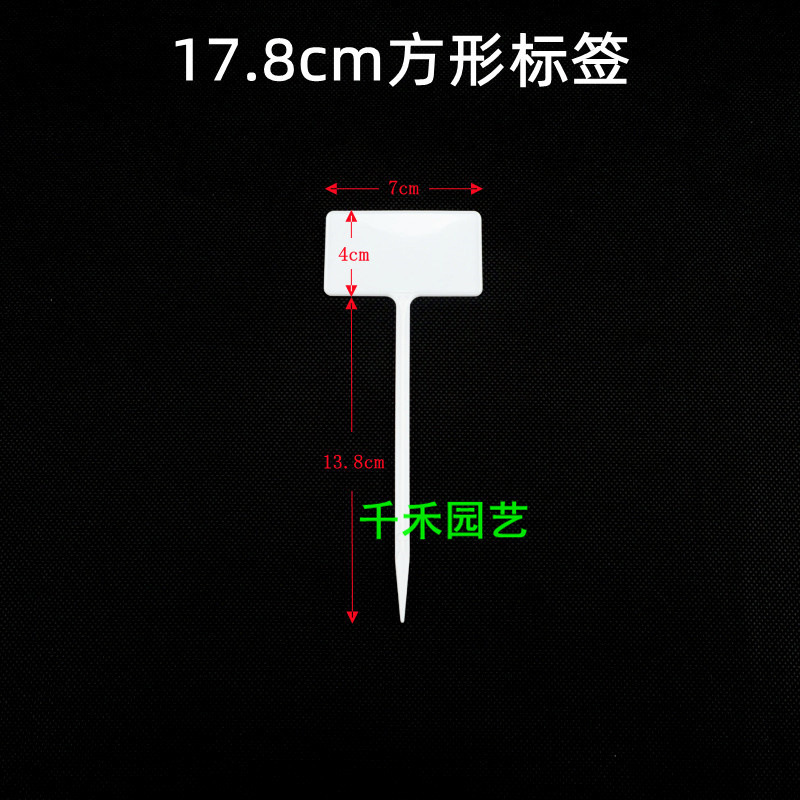 White 17.8cm square label