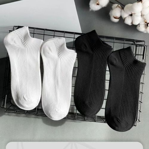 Zhuji Hosiery Wholesale Summer Anti-Odor Absorbent Women's White Simple Stylish Short Socks Slipper Socks for Men
