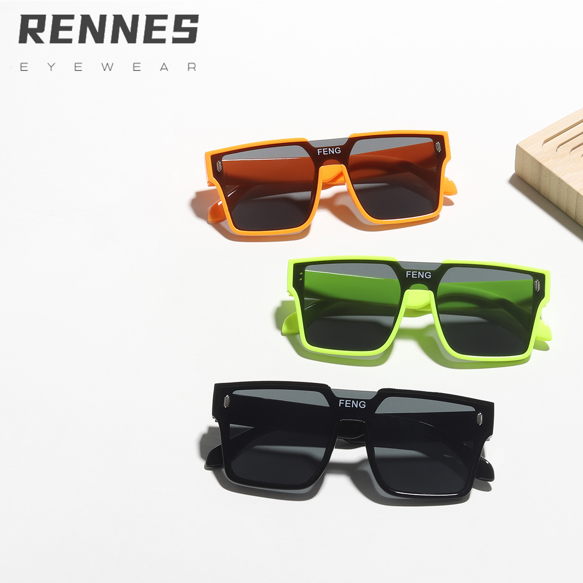 2022 nuevas gafas de sol retro para niños de una sola pieza estilo ins gafas integradas Mitin gafas de sol para niños