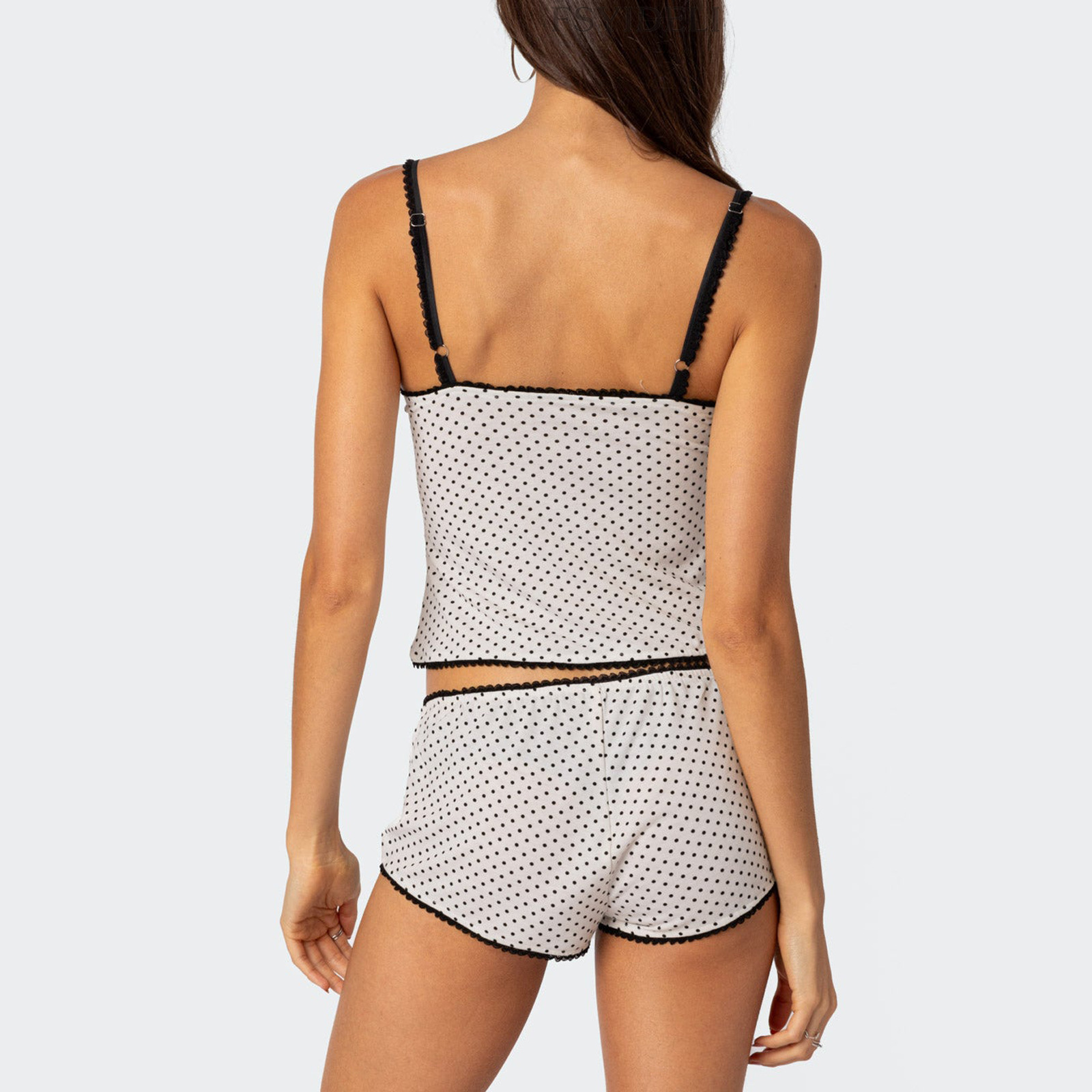 Naisten yksivärinen rento housupuku_voghion.com