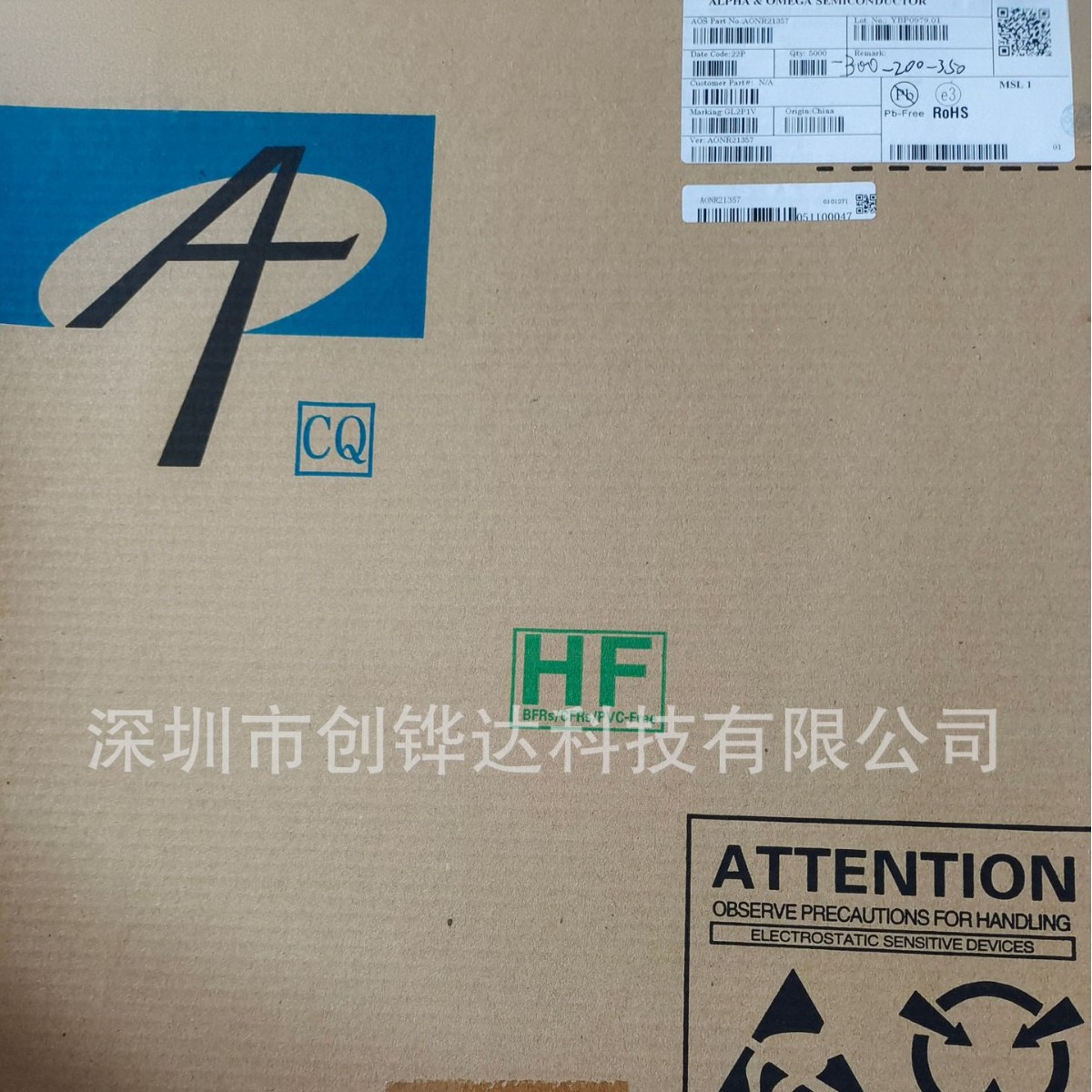 AONR21357  AOS(美国万代)  MOSFET  DFN_3x3mm P沟道原装现货