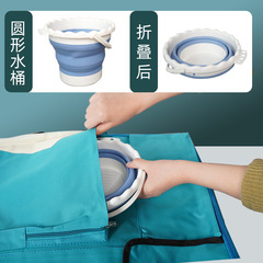 Huiyue foldable multi-functional large brush bucket outdoor portable silicone brush bucket watercolor painting art bucket