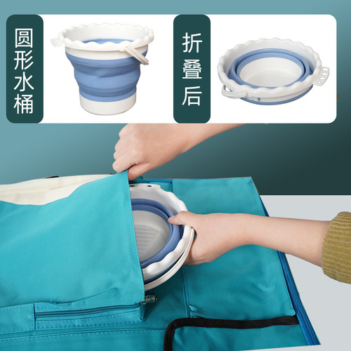 Huiyue foldable multi-functional large brush bucket outdoor portable silicone brush bucket watercolor painting art bucket