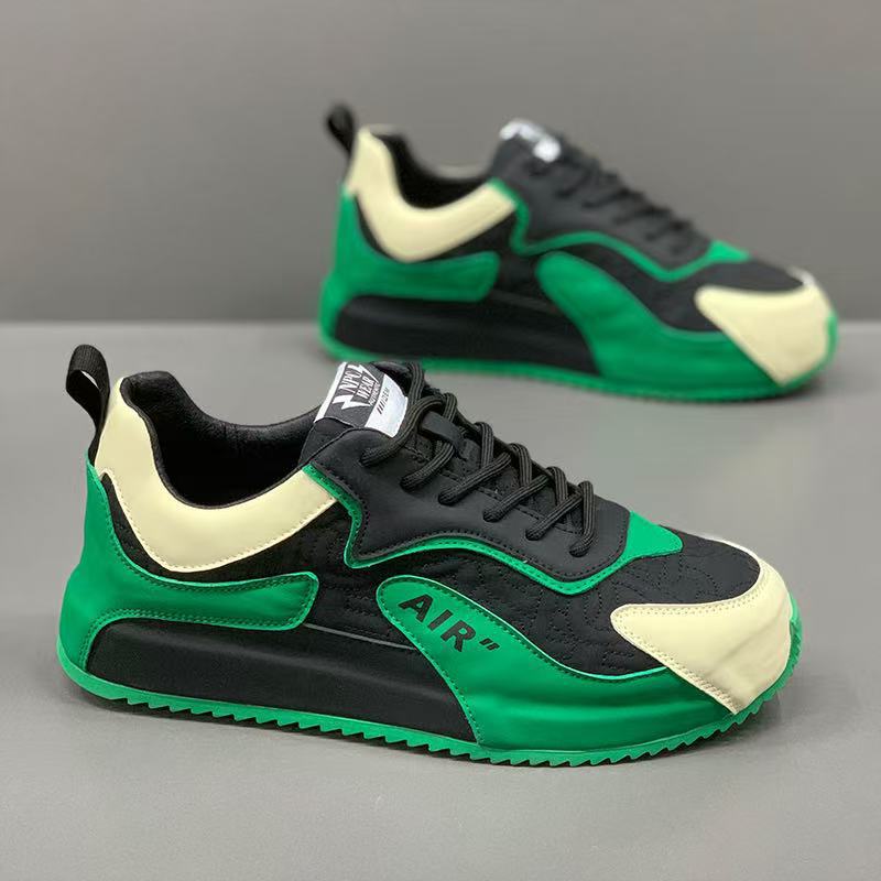 Zapatos de hombre, modelos de otoño e invierno, nuevos zapatos blancos de suela gruesa ligera, zapatos deportivos casuales para hombres de todo fósforo, zapatos rojos de marca de moda