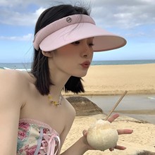 蜗牛爬爬家 遮阳帽女防晒防紫外线空顶帽子女夏季户外遮脸太阳帽