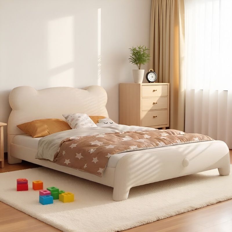 Little Bear Children's Bed Girl Cream Princess Bed Boy Bedroom Bed 1.2m Single Bed New Small Apartment Room Bed