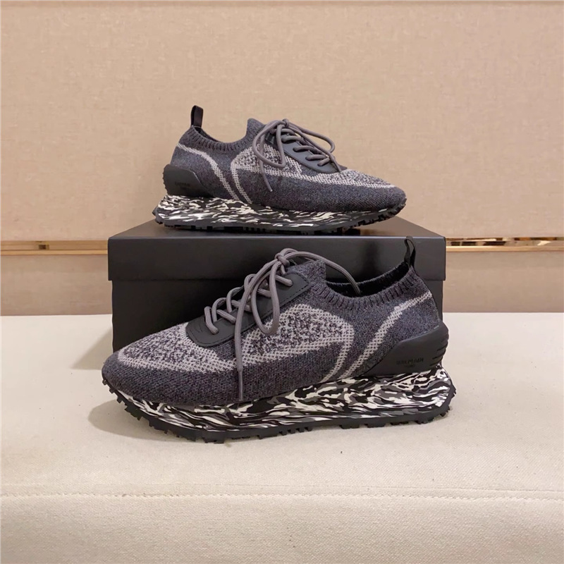 Balmain European Counter Men's Shoes New Style Balmain Casual Sports Shoes Real Suede Breathable Dad Shoes