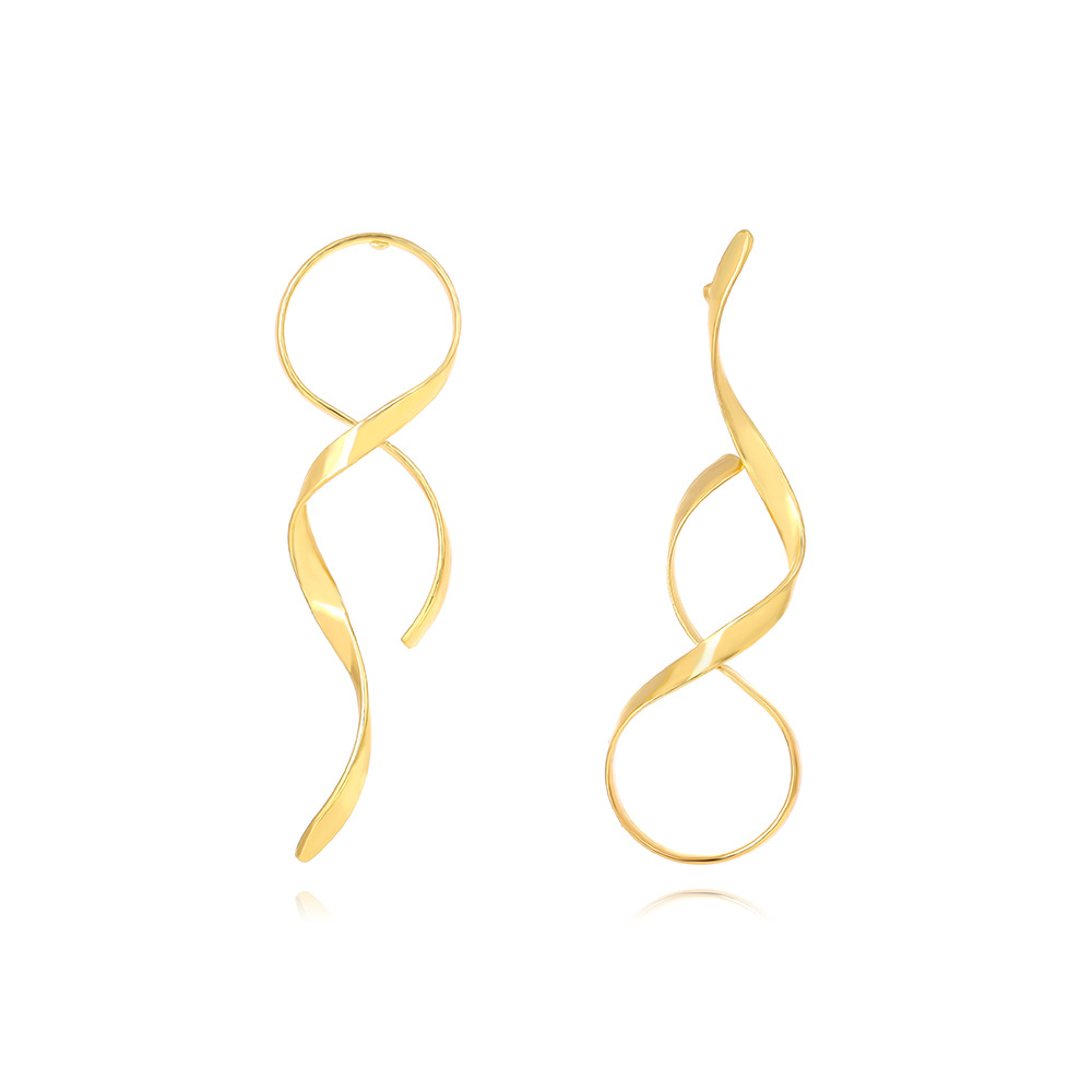 24g Weight Ordinary Silver Needle Ear Needle Material Ear Studs Classification 1 Pair Casual Simple Style Geometric Asymmetrical Plating Alloy Ear Studs
