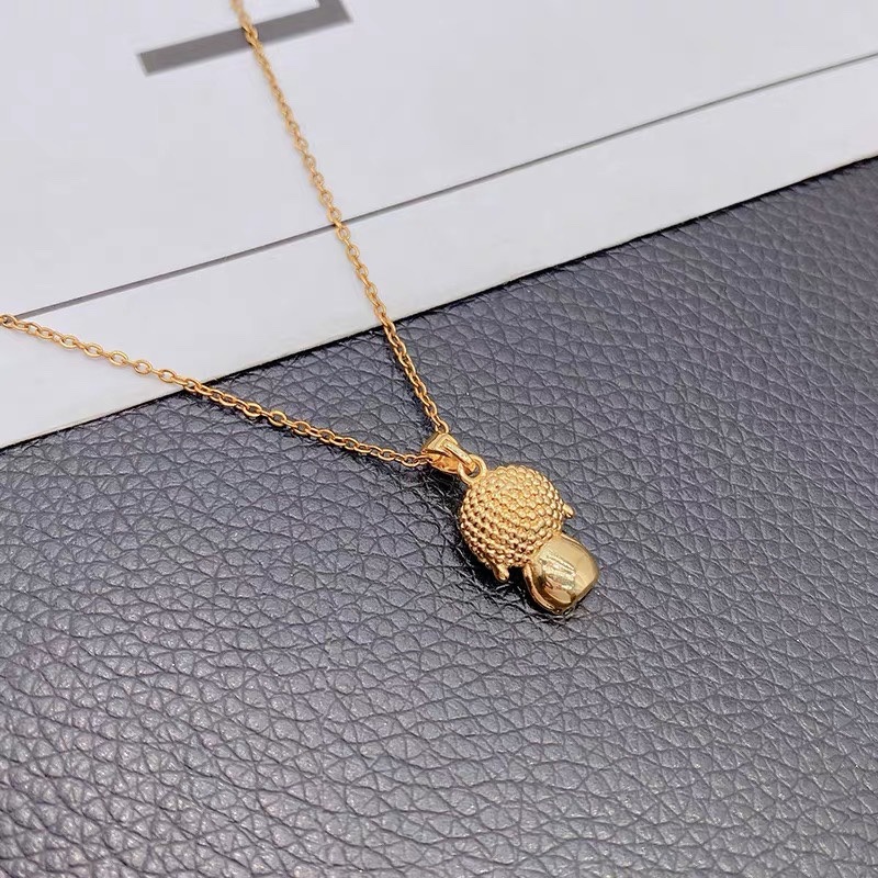 cable chain Chain Type Titanium Steel Simple Style Buddha Plating Inlay Artificial Gemstones Pendant Necklace
