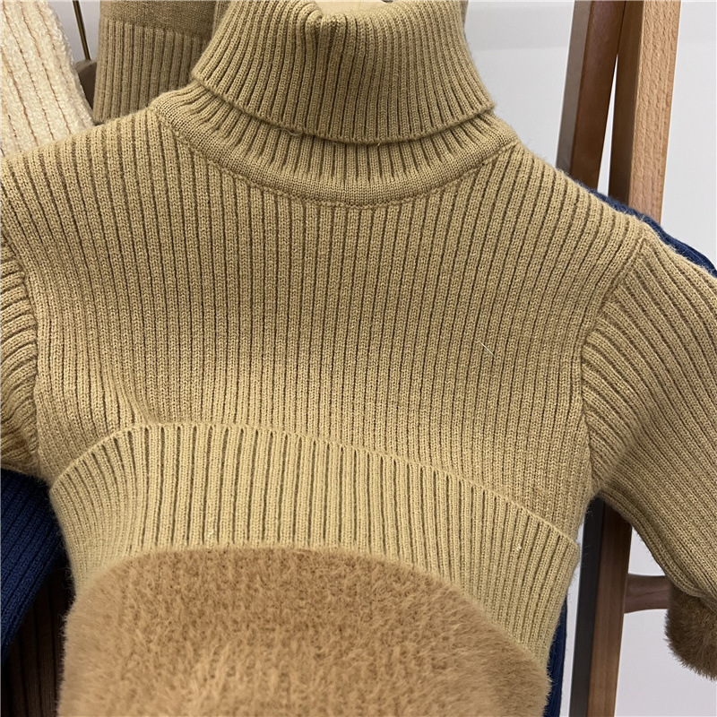 (Wholesale), fleece velvet base body-friendly solid color colored children's demi-season sweater for men and women, children's clothing 2