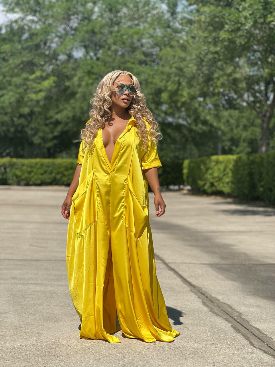 Women Clothing Summer Sexy Women Clothing Loose V neck Jumpsuit