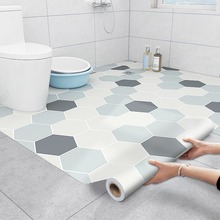 卫生间防水地贴自粘防滑耐磨浴室厕所地面翻新瓷砖装饰地板砖贴纸