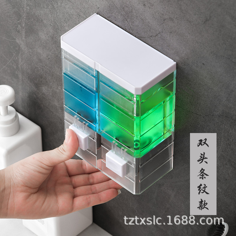 国境を越えたホテルの壁掛け式石けん液器手洗い液瓶手動プレス石けん液機シャンプー露瓶|undefined