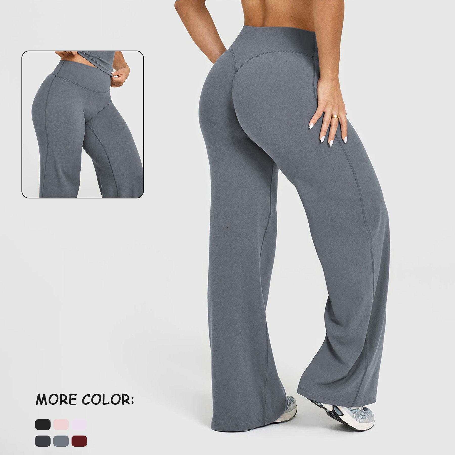Oner Active Same Style Straight Pants Yoga Pants Women's High Waist Hip Lifting Nude Sports Fitness Pants Wide Leg Pants