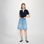 显瘦清爽高腰五分中裤